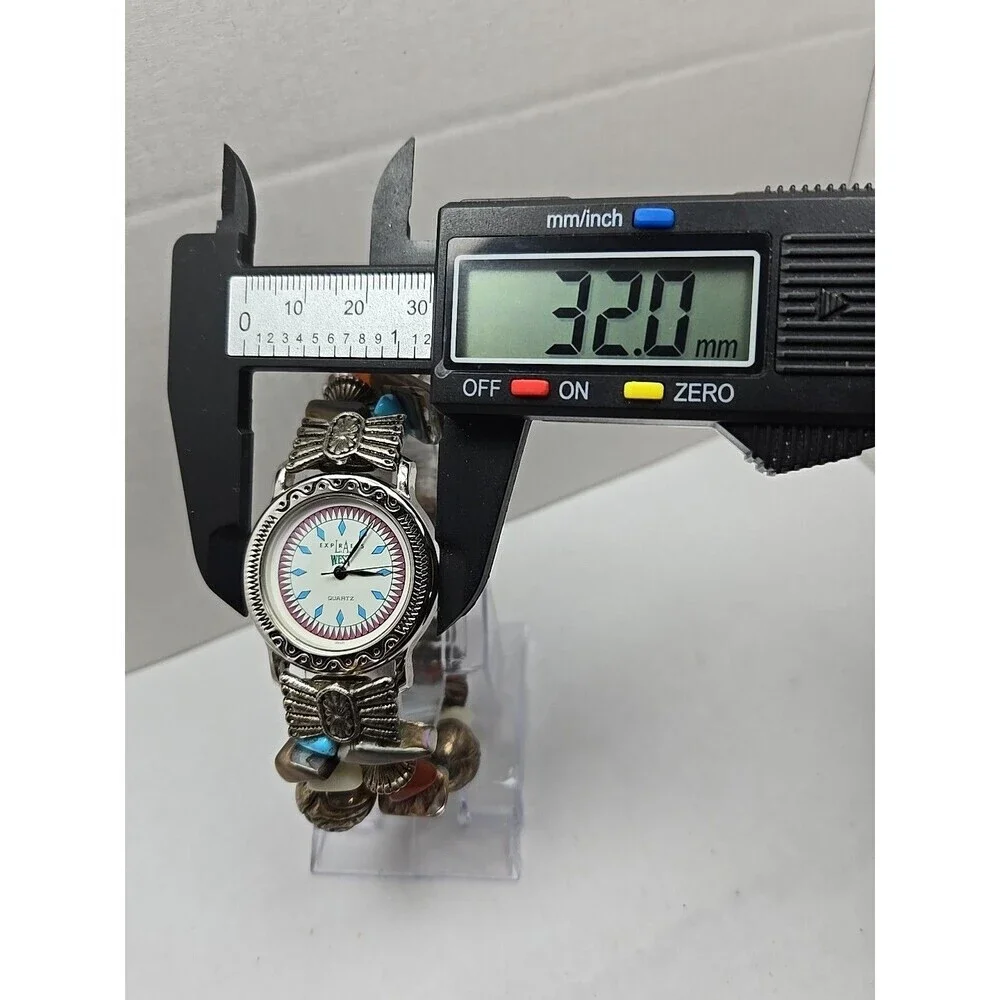 La Express West Quartz Turquoise Southwest Beaded Watch Womens New Battery Boho